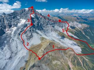 Ortler-Überschreitung: die Route