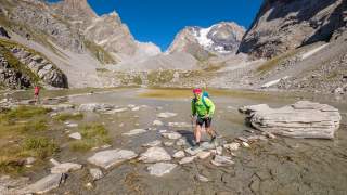Auch Kühe sind gegenwärtig, zumindest im Namen des Lac des Vaches – wieder mit Blick zur Grande Casse. Foto: Iris Kürschner