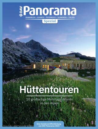 Titelbild eine Panorama Spezials zum Thema Hüttentouren