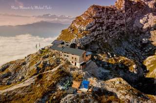 Die Passauer Hütte von oben