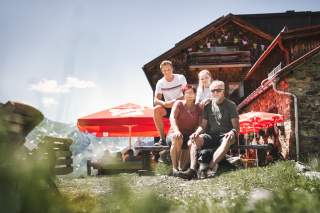 Seit 2021 Pächter auf der Hütte: Fabian und seine Familie.