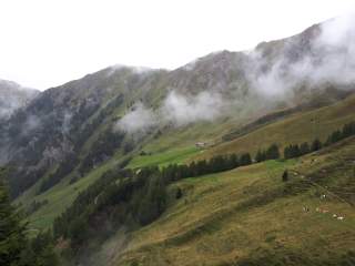 Die Simile-Mahd-Alm am Pfunderer Höhenweg.