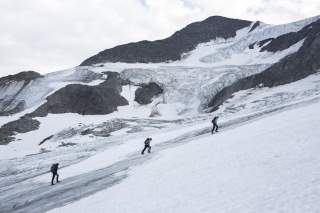 Seilschaft auf dem Gletscher