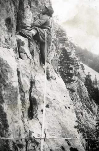 Rudolf Reif klettert in der Rax