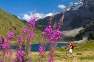 Der Engstlensee auf der Engstlenalp, im Hintergrund der Titlis