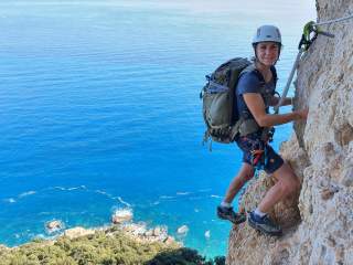Klettersteig über dem Meer