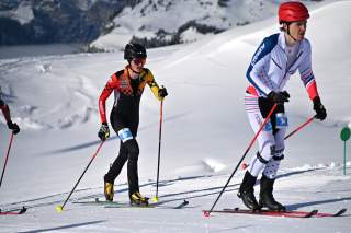 Marc Dürr (DAV Allgäu-Kempten) beim EM-Vertical in Flaine (FRA)