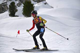 Marc Dürr (DAV Allgäu-Kempten) in der Abfahrt beim Indiviual Weltcup-Finale in Cortina d'Ampezzo (ITA)