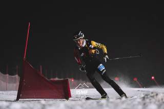 Finn Hösch (DAV Bergland München) beim Mixed Relay der EM in Flaine (FRA)