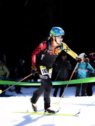 Helena Euringer (DAV Berchtesgaden) beim Sprint der U20 Damen der WM in Morgins (SUI)