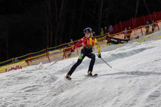 Tatjana Paller (DAV Tölz) voll fokussiert beim Sprint Weltcup in Schladming (AUT)