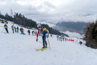 Felix Gramelsberger (DAV Teisendorf) beim Vertical Weltcup in Schladming (AUT)
