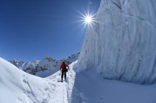 Skitour auf die Suldenspitze mit Aufstieg über den Suldenferner.