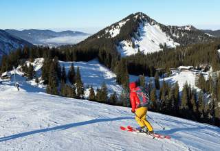 Skifahrerin am Roßkopf.