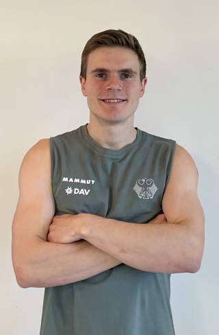 Porträt Tim Würthner vom DAV Kader Klettern.