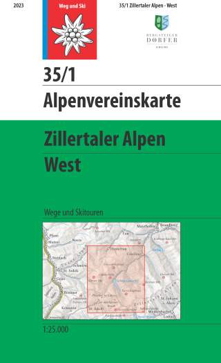 Kartenblatt 35/1 Zillertaler Alpen West (2023)