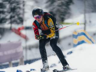 Tatjana Paller in der Abfahrt