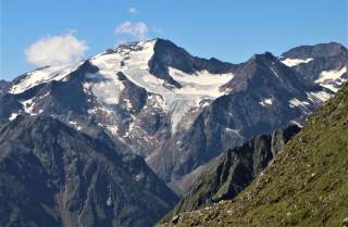 Wilder Freiger und Wilder Freiger Ferner vom Basslerjoch aus gesehen