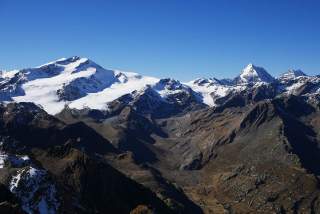 Zufallspitze und Cevedale von der Vorderen Rotspitze aus, Foto: Jonas Kassner