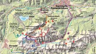Karte - Karte Ehrwalder Alm Route B. Abbildung: Christian Rolle