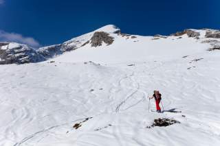 Im Aufstieg zur Alpspitze am Bernadeienrücken. Foto: Markus Stadler 