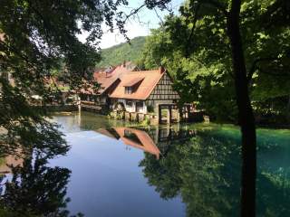 Blauer Teich vor alter Mühle