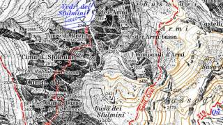 Kartenausschnitt der Alpenvereinskarte 51 Brentagruppe.