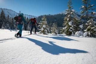 Two People ski touring