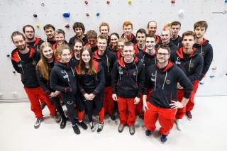 Gruppenbild des Bundeskader Klettern
