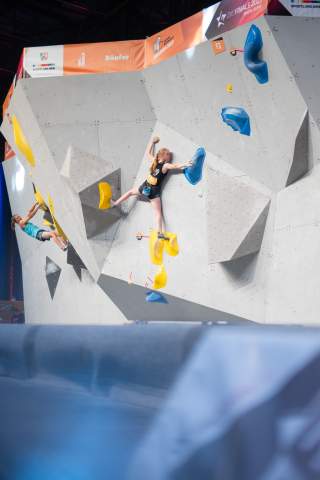 Deutsche Meisterschaft Bouldern 2023 in Duisburg.