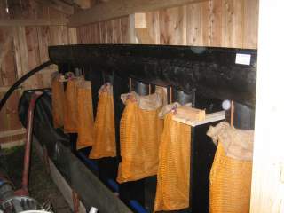 Filtersackanlage in Schuppen