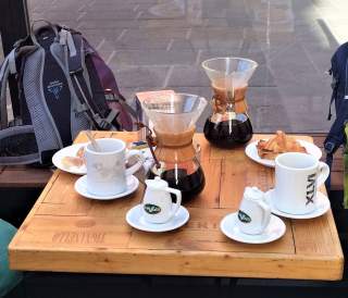 Frühstück in Cita di Castello: Eine Extratasse am Morgen macht den Unterschied. Foto: Martina Lenzen-Schulte      