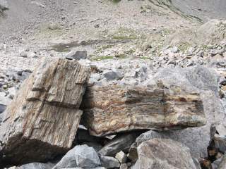 Gneis in den Zentralalpen