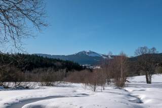 Winterliche Landschaft mit Großem Arber