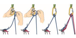 Illustration des einhändigen Mastwurfs