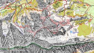Kartenausschnitt Wetterstein und Mieminger Gebirge Mitte