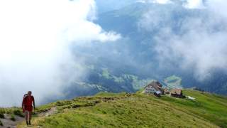 Aufstieg von der Ansbacher Hütte Richtung Samspitze.