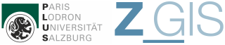 Logo der Paris Lodron Universität Salzburg und der Abteilung Z_GIS