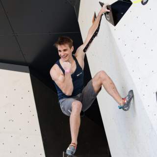 Philipp Martin bei der DM Bouldern 2020. Foto: DAV/Marco Kost