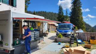 mobile Werkstatt auf der Hütte