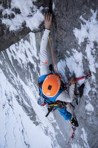 Stephan Siegrist in der Eiger-Nordwand.