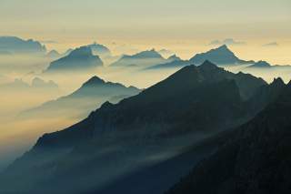 Blick auf den Alpstein vom Rotsteinpass