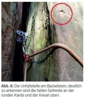 Seilriss über runde Kante