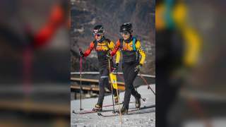 Finn Hösch (links) im gemeinsamen Training mit Franz Eder (rechts)