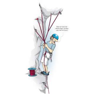 Standplatzbau II - Stand Alpin: Ausreichend sicher, schnell und übersichtlich Illustration vom Standplatzbau