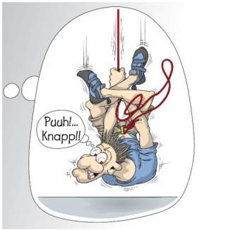 Bodenstürze sind eine ernstzunehmende Gefahr. Illustration: Georg Sojer Bodenstürze sind eine ernstzunehmende Gefahr. Illustration: Georg Sojer