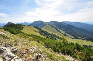 Blick über Voralpenlandschaft