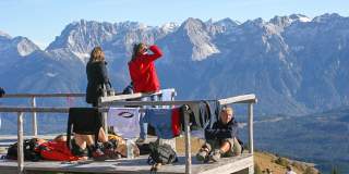 Auf den Wank über die Südseite Gipfelpanorama am Wank.