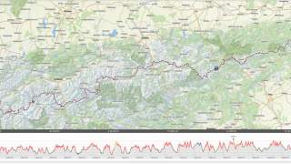 Karte mit der Route Quer durch Österreich