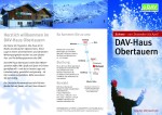 Broschüre DAV-Haus Obertauern